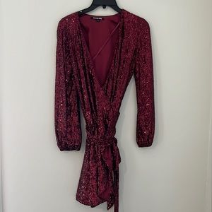 Gianni Bini Wrap Front Party Dress - Size Small